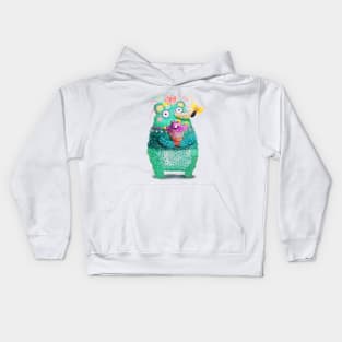 Blue-ish bear Kids Hoodie